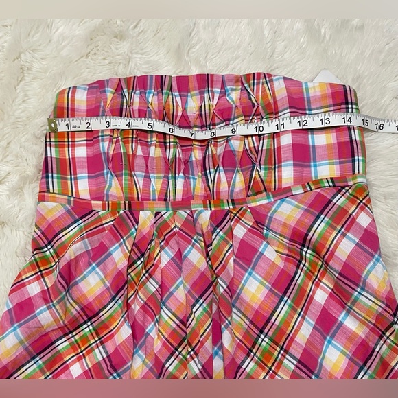 NEW Lilly Pulitzer Gweneth Strapless Dress in Patio Plaid, Women's size 10 - Picture 8 of 16